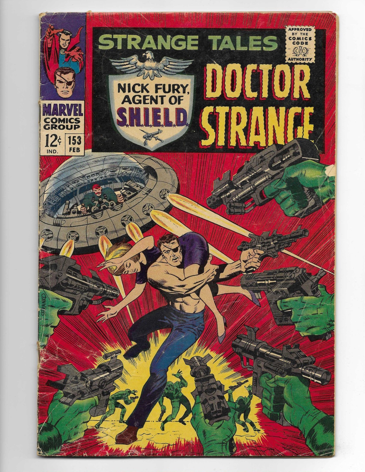 Strange Tales 153 1967 Marvel Comics VG- 3.5 Doctor Strange Nick Fury Clea