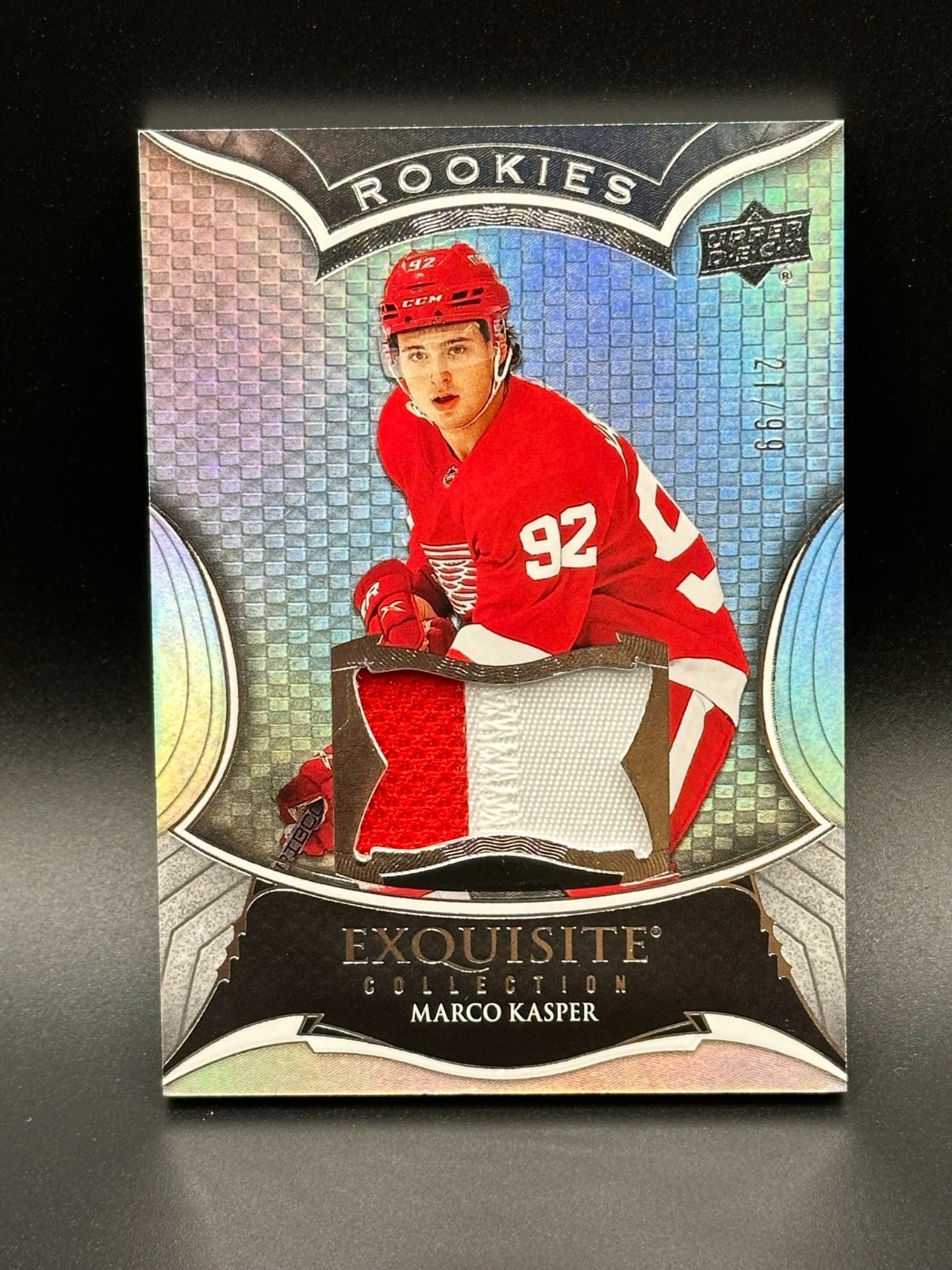 2023-24 UD Black Diamond Exquisite Collection Marco Kasper Rookie Patch /99 RC