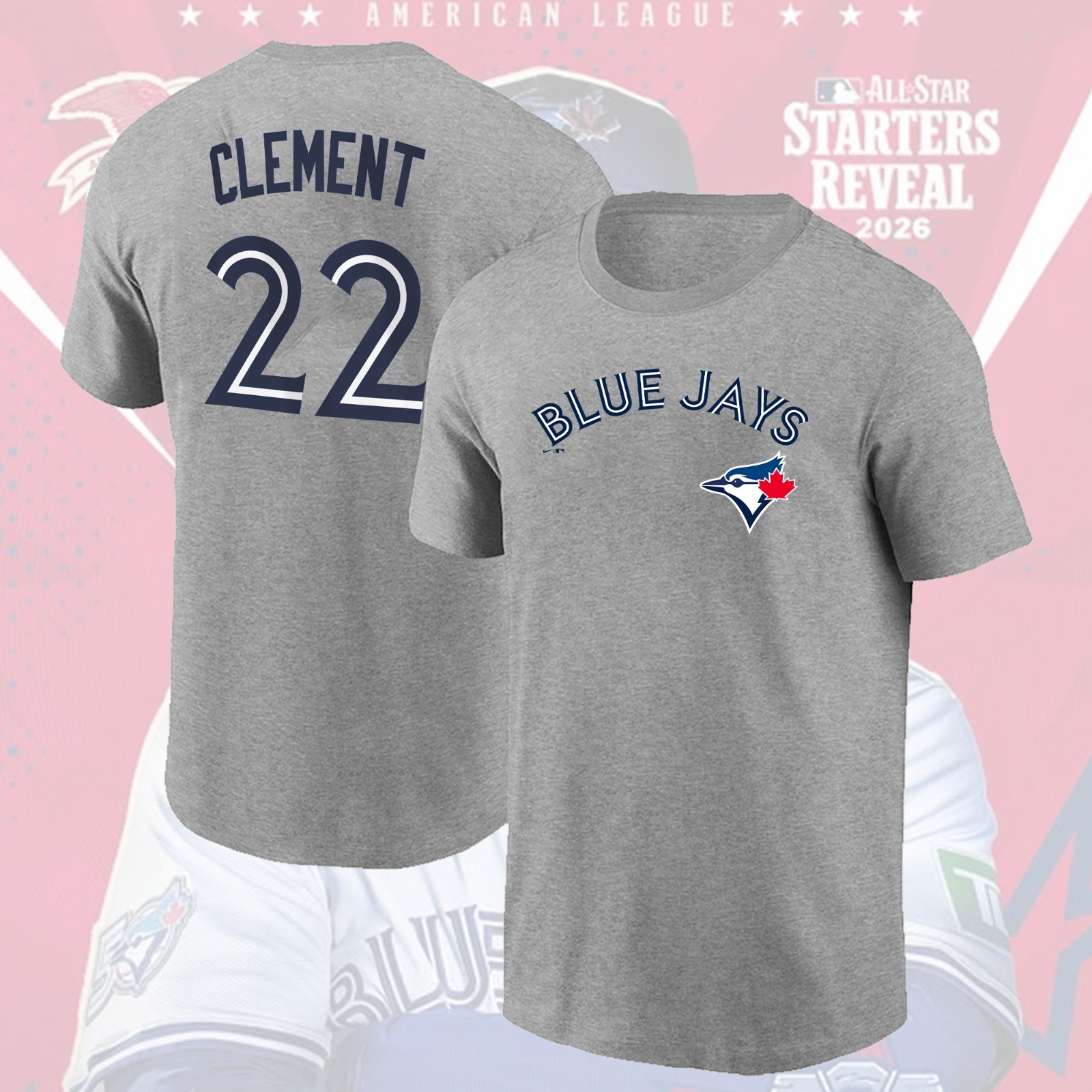 NEW  Ernie Clement #22 Toronto Blue Jays 2026 Player Name & Number Fan Look
