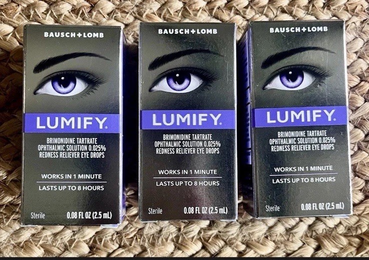 Lot Of 3 Lumify Redness Reliever Eyedrops 2.5mL Exp 06/27+ Lot Of 3 Lumify Redness Reliever Eyedrops 2.5mL Exp 06/27+