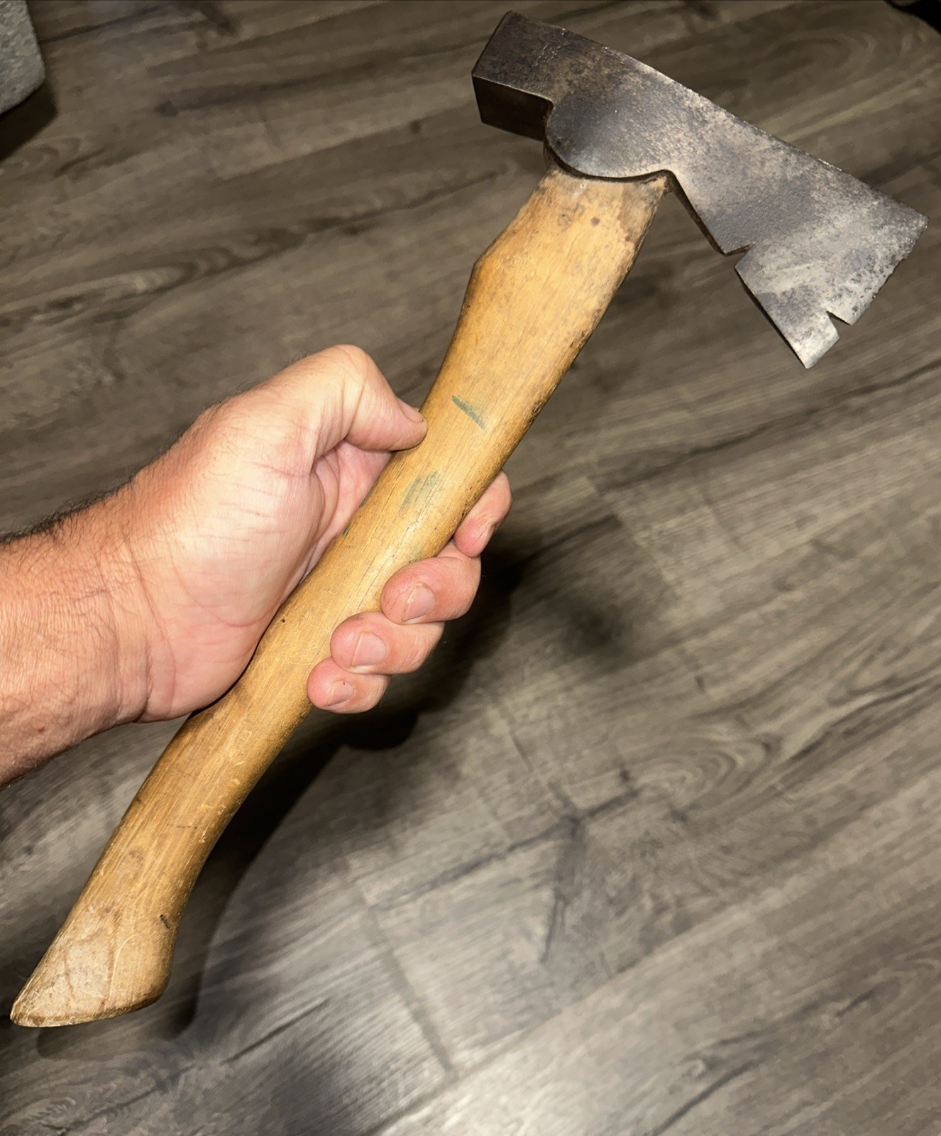 Vintage Plumb Ax Hatchet Roofing Drywall Etc. Wood Handle