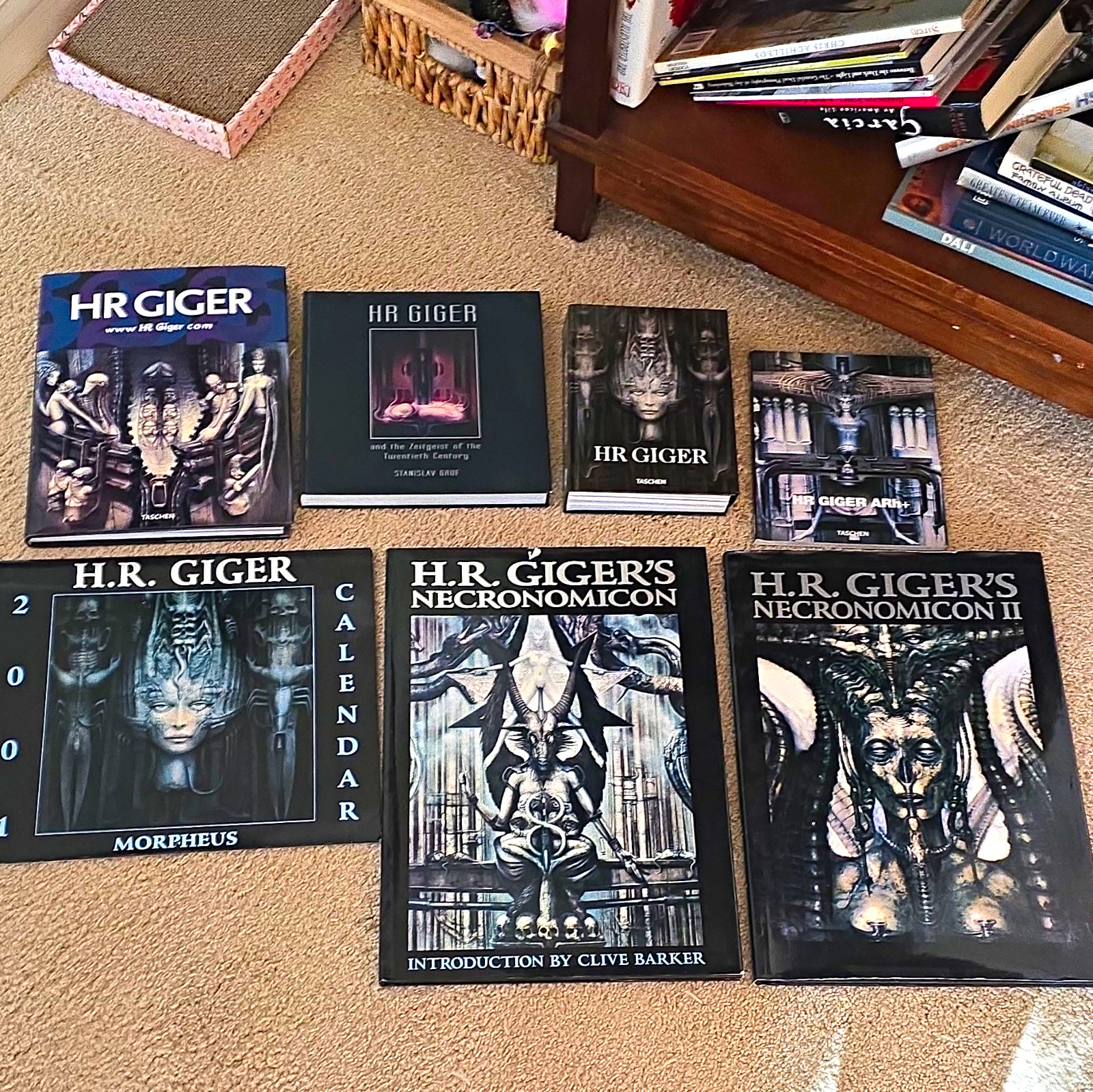 H.R. Giger Hardcover Illustrated Art Book Lot Necronomicon I & II TASCHEN