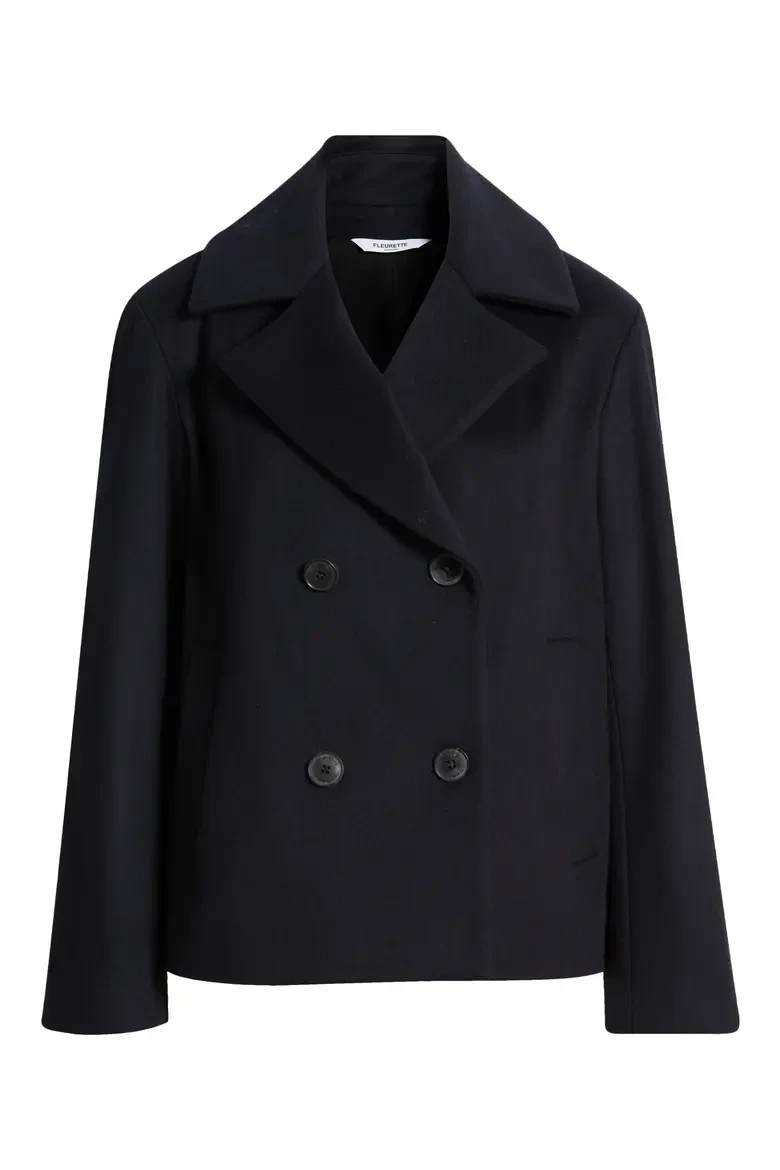 NEW, FLEURETTE Jane Wool PeacoatIn Navy  Size 6 #W204