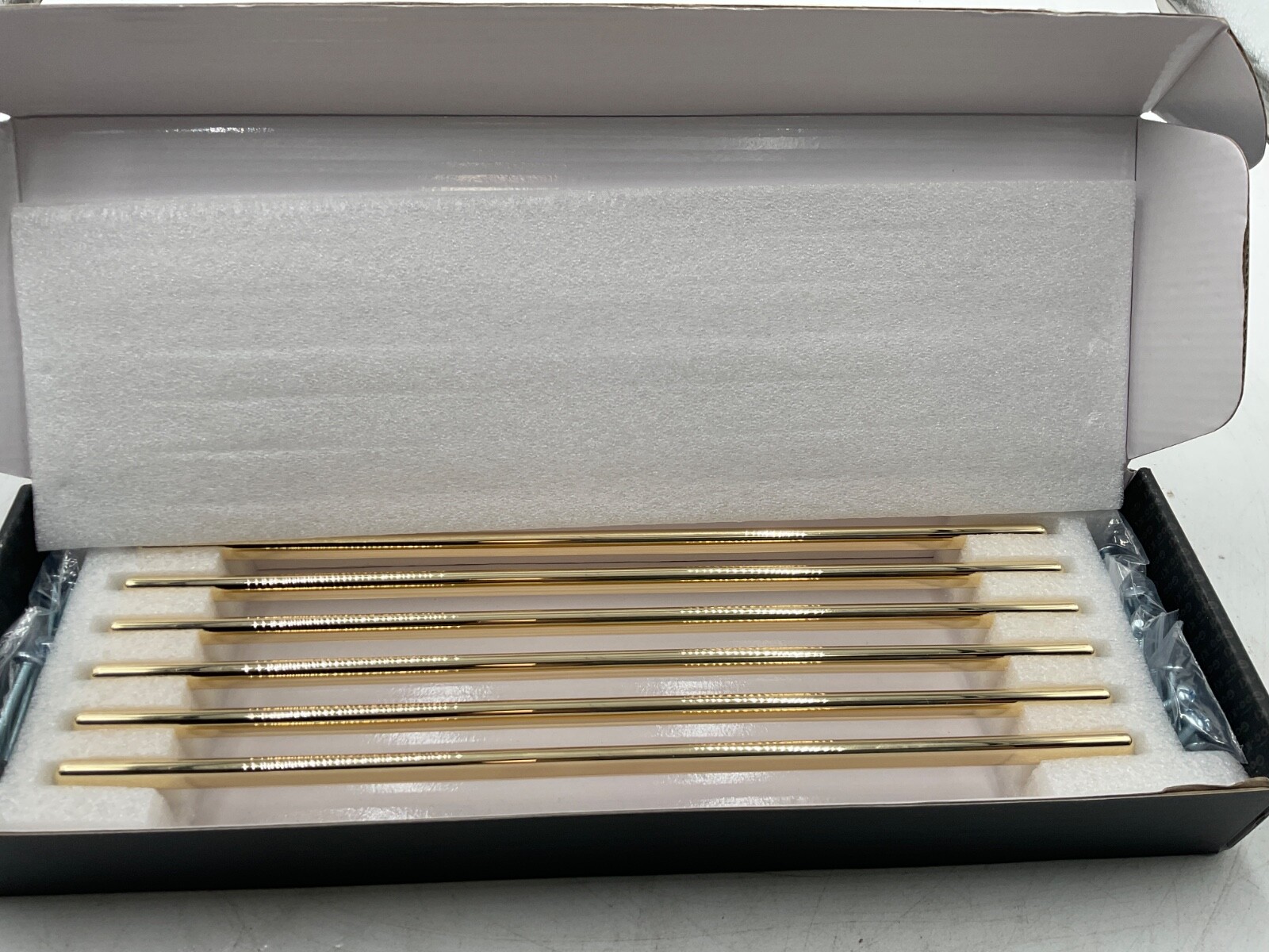 Goo-Ki 6 Pack Brushed Brass Cabinet Handle Drawer Pulls, 12.6 Inch New Goo-Ki 6 Pack Brushed Brass Cabinet Handle Drawer Pulls, 12.6 Inch New