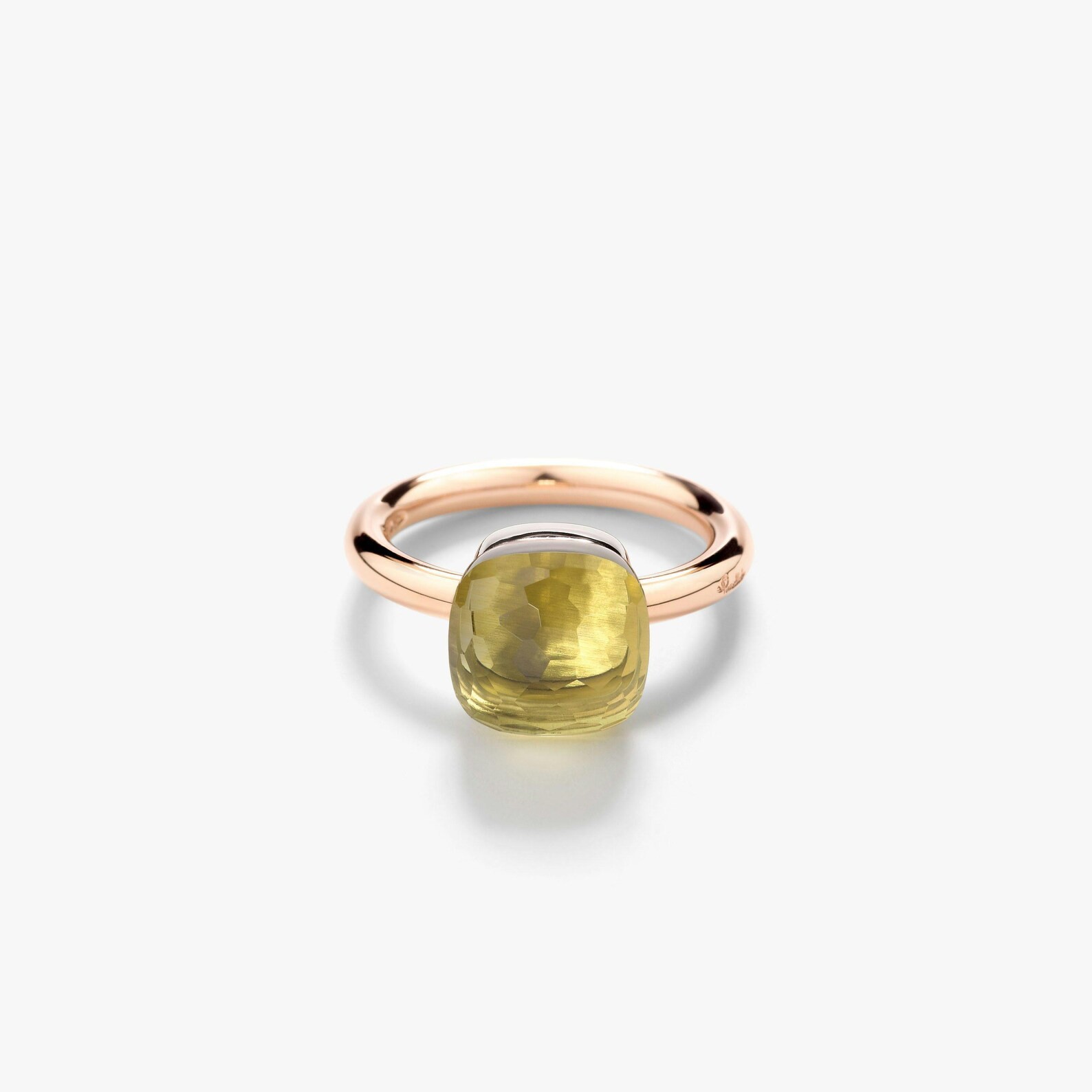 Beautiful Pomellato Lab Grown Lemon Topaz Ring for Her, 925 Sterling Silver