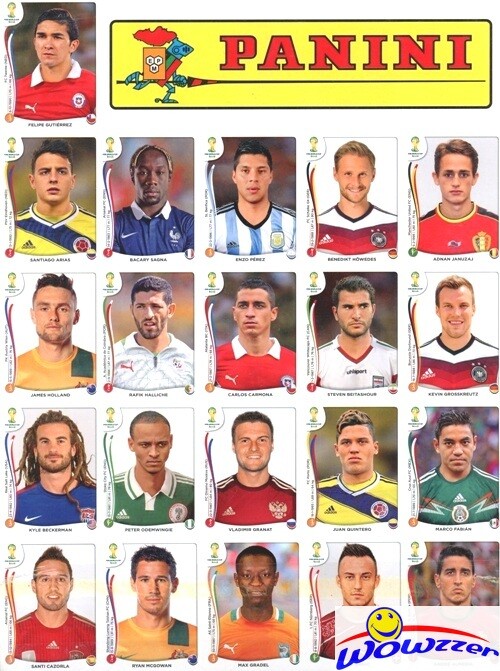 2014 Panini World Cup Stickers Complete 71 Sticker Limited Edition UPDATE SET 