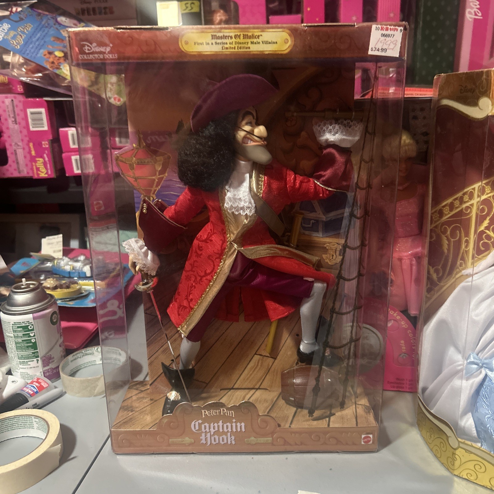 NIB 1999 Mattel Disney Masters Of Malice Captain Hook 20954 Peter Pan