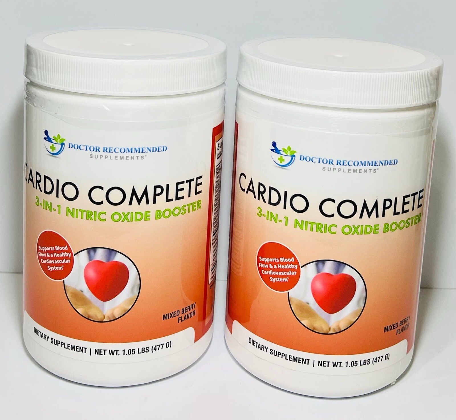 CARDIO COMPLETE 3-in-1 NITRIC OXIDE BOOSTER POWDER 477G MIXED BERRY (2 PACK)