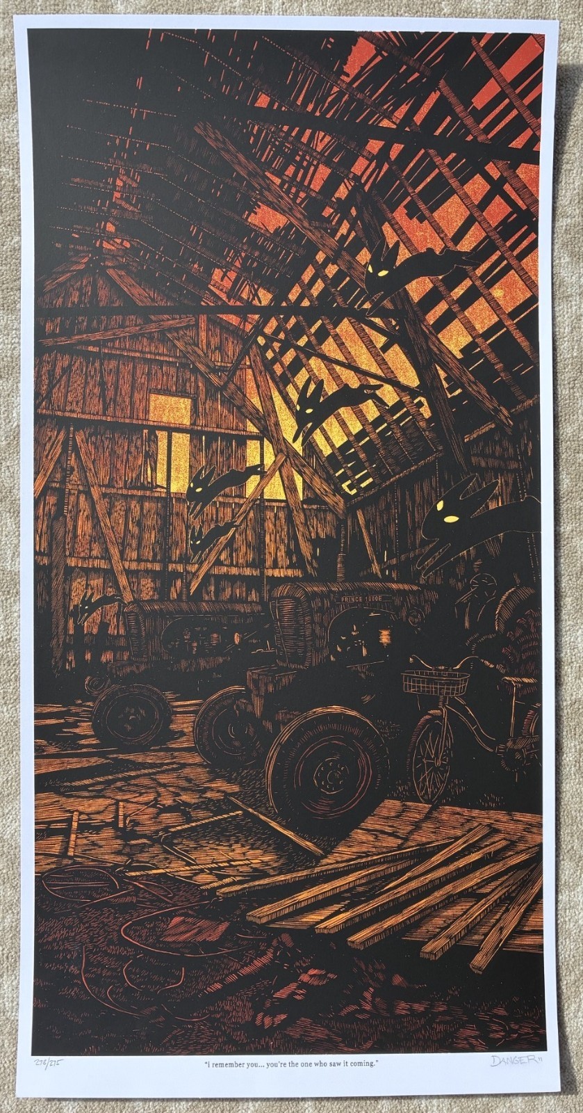 Daniel Danger WATERSHIP DOWN 2011 Art Print SCREEN PRINT Poster #273/275 Signed