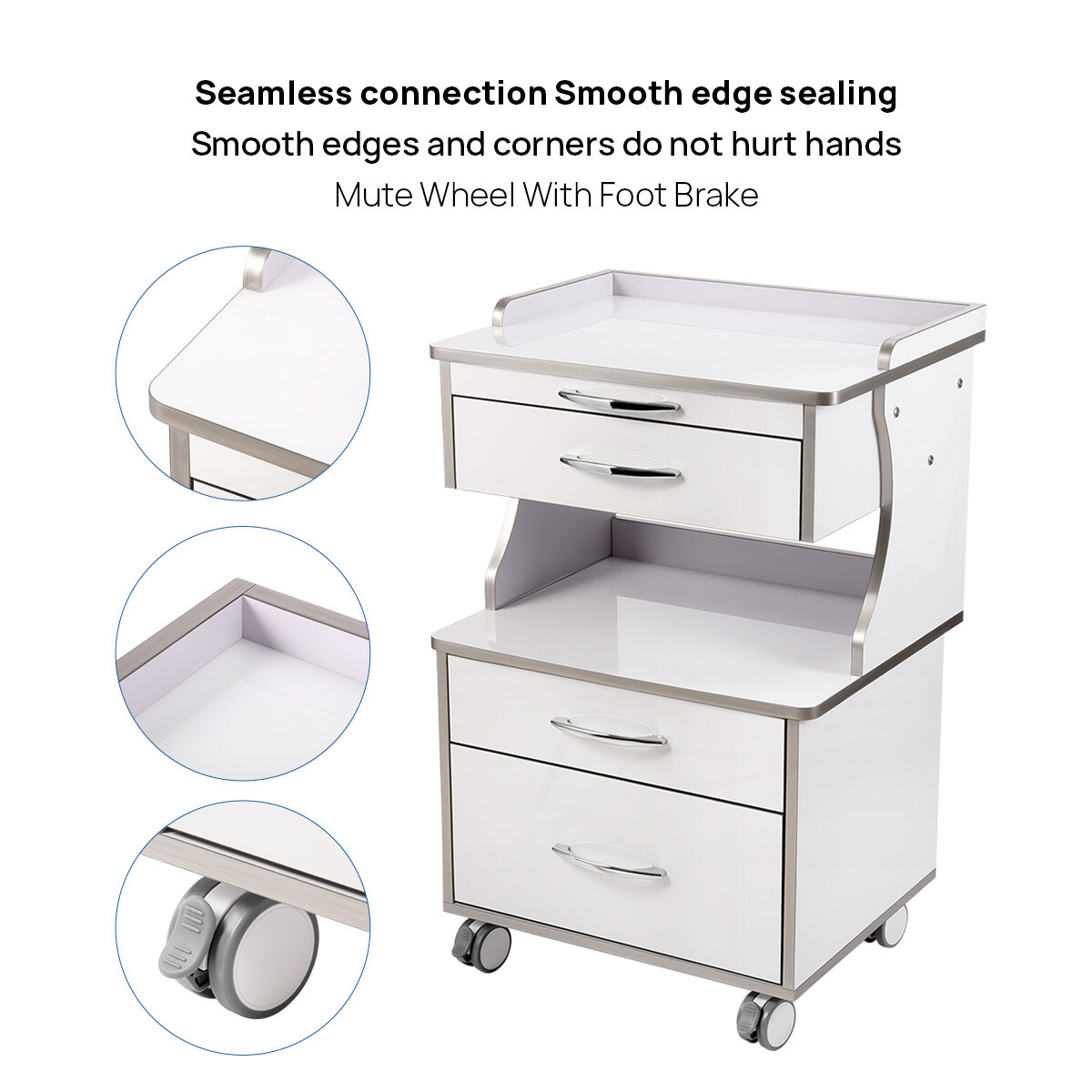 3/4/5 layers Dental Mobile Cabinet Medical Rolling Trolley Cart With 360° wheels 3/4/5 layers Dental Mobile Cabinet Medical Rolling Trolley Cart With 360° wheels
