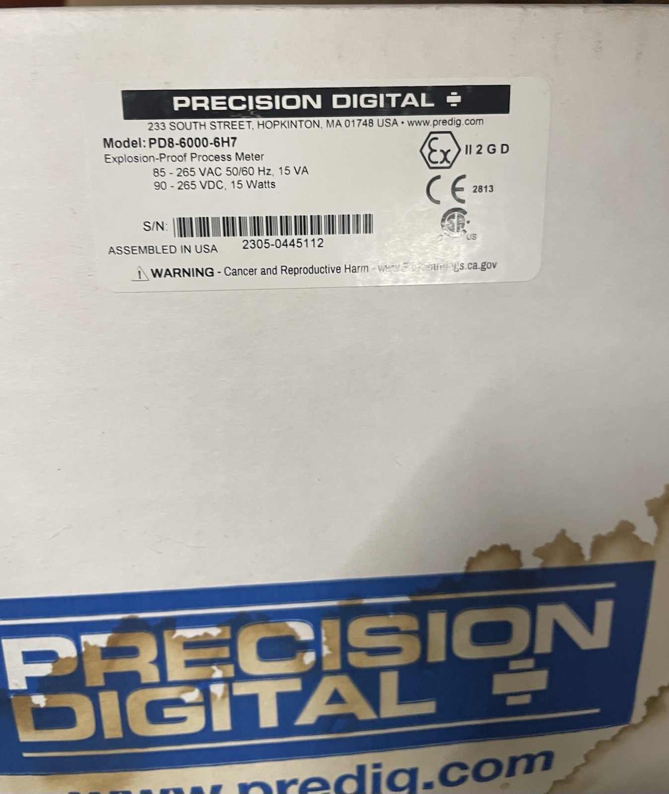 Precision Digital PD8-6000-6H7 ProtEX-MAX Explosion-Proof Process Meter Precision Digital PD8-6000-6H7 ProtEX-MAX Explosion-Proof Process Meter