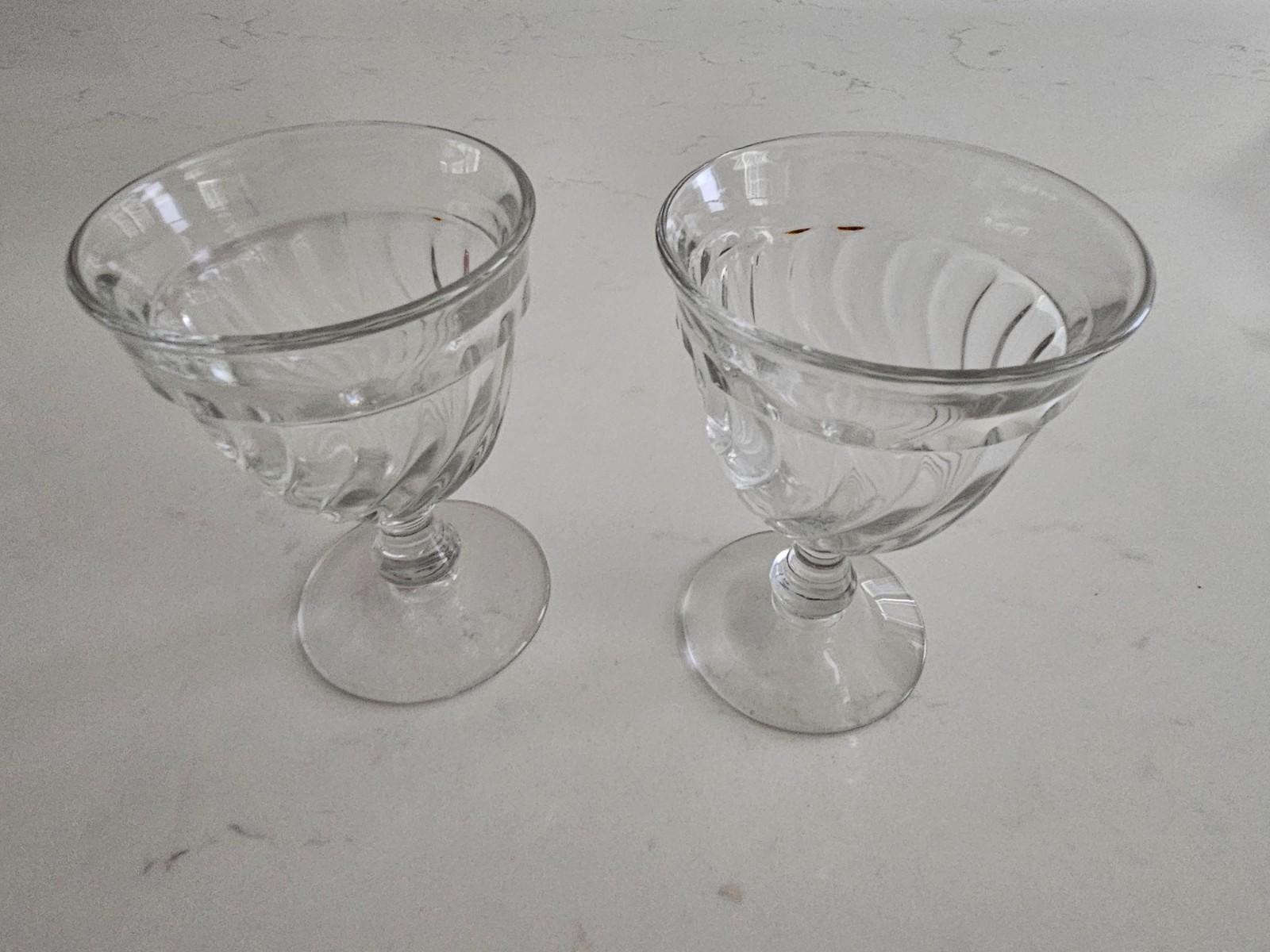 Vintage Fostoria Colony Clear Swirl Glass 5.25\