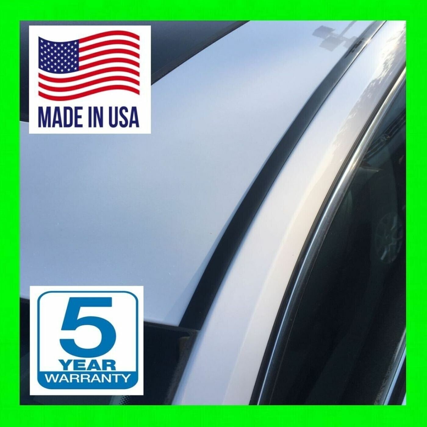 FITS 2007-2017 GMC ACADIA BLACK 2PC ROOF TOP TRIM DRIP MOLDINGS SET COVERS WRNTY FITS 2007-2017 GMC ACADIA BLACK 2PC ROOF TOP TRIM DRIP MOLDINGS SET COVERS WRNTY
