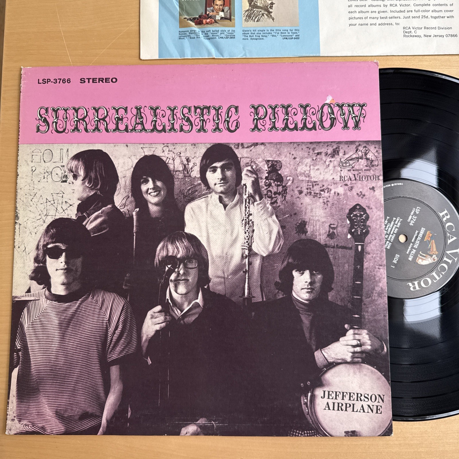 1967 Jefferson Airplane Surrealistic Pillow 1st US Rockaway Press VG+ OG Sleeve 1967 Jefferson Airplane Surrealistic Pillow 1st US Rockaway Press VG+ OG Sleeve