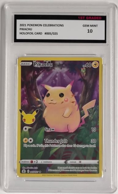 Pokemon Celebrations Pikachu  005/025 Graded GEM MINT 10 See Pic