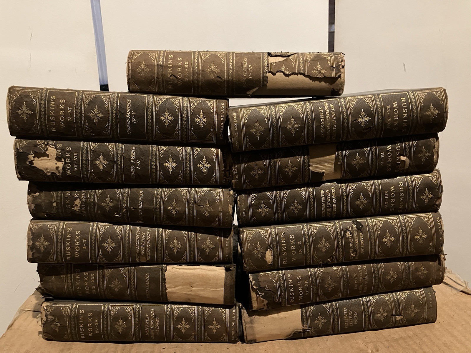 John Ruskin Works 13 Volume Set 19th Century Hardcover Vintage Books 750 Copies John Ruskin Works 13 Volume Set 19th Century Hardcover Vintage Books 750 Copies
