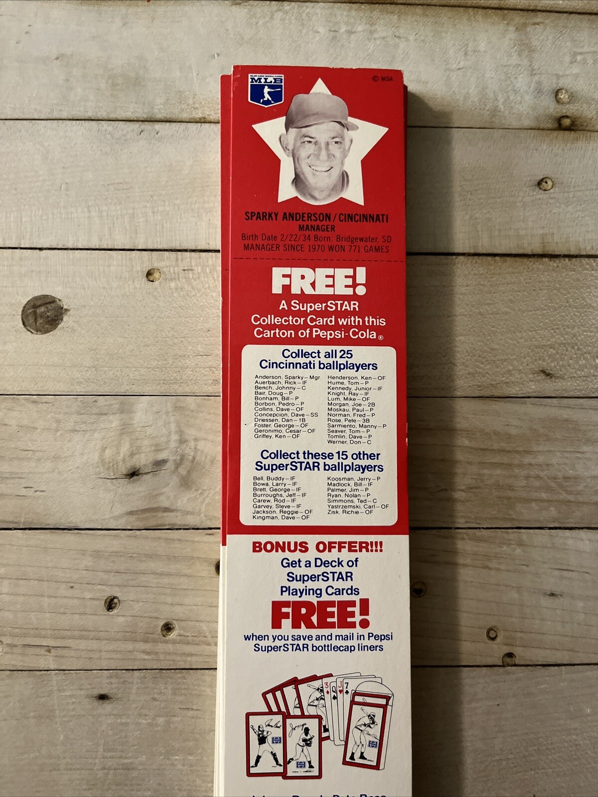 1978 Pepsi Cola Cincinnati Reds And Superstars Collector Cards Set Of 40 1978 Pepsi Cola Cincinnati Reds And Superstars Collector Cards Set Of 40