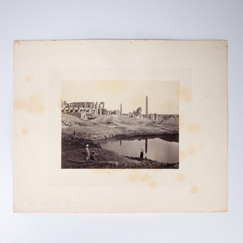 Francis Frith British Albumen Photograph Hypostyle Hall Salt Lake View Egypt