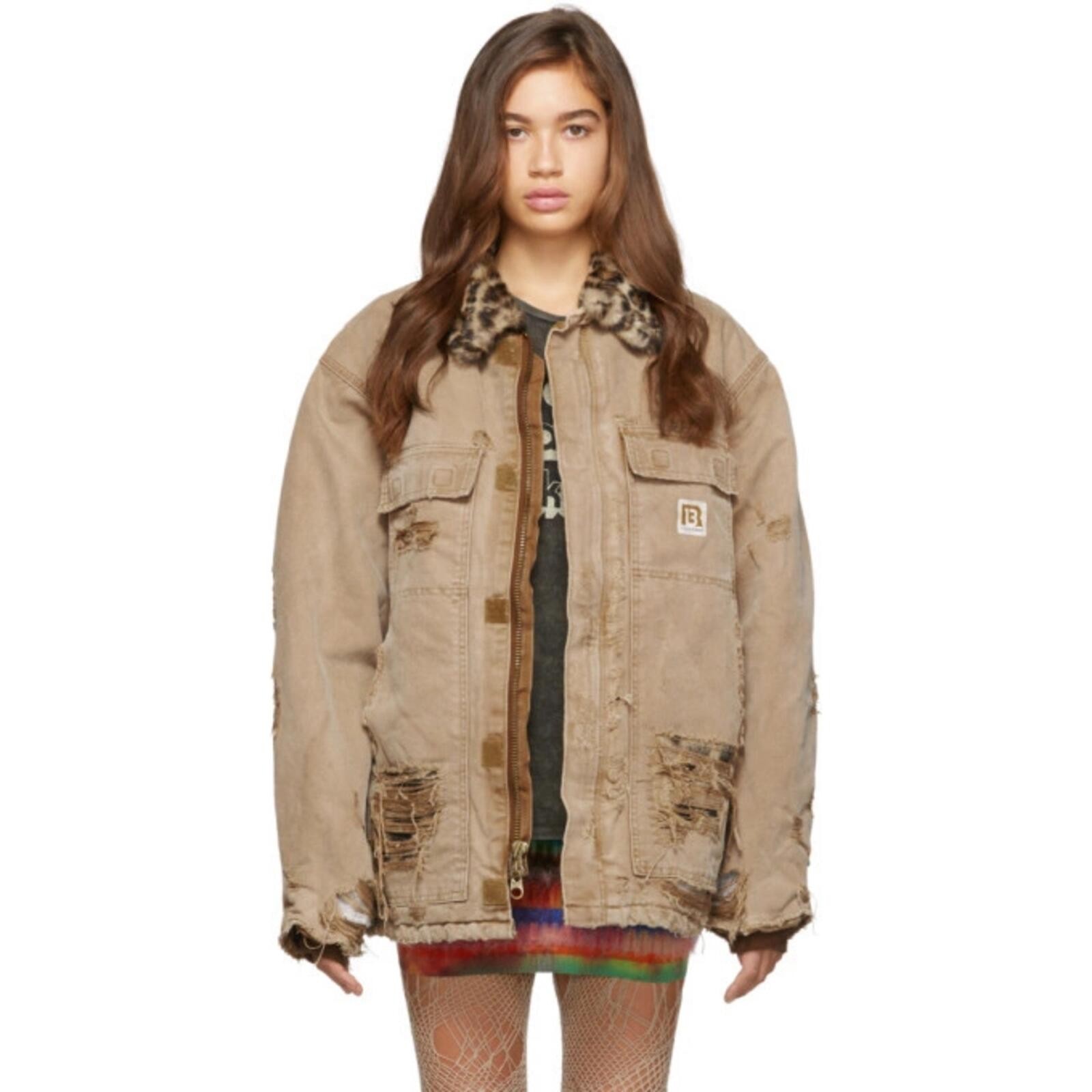 NWT ~ R13 x Carhartt Tan Vintage Arctic Quilt Lined Jacket in Khaki Size M NWT ~ R13 x Carhartt Tan Vintage Arctic Quilt Lined Jacket in Khaki Size M