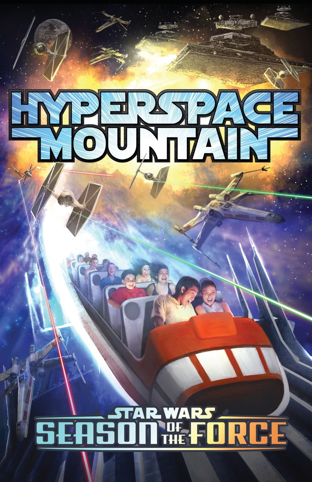 Hyperspace Mountain Star Wars Season of the Force Disney Wall Art Print Poster