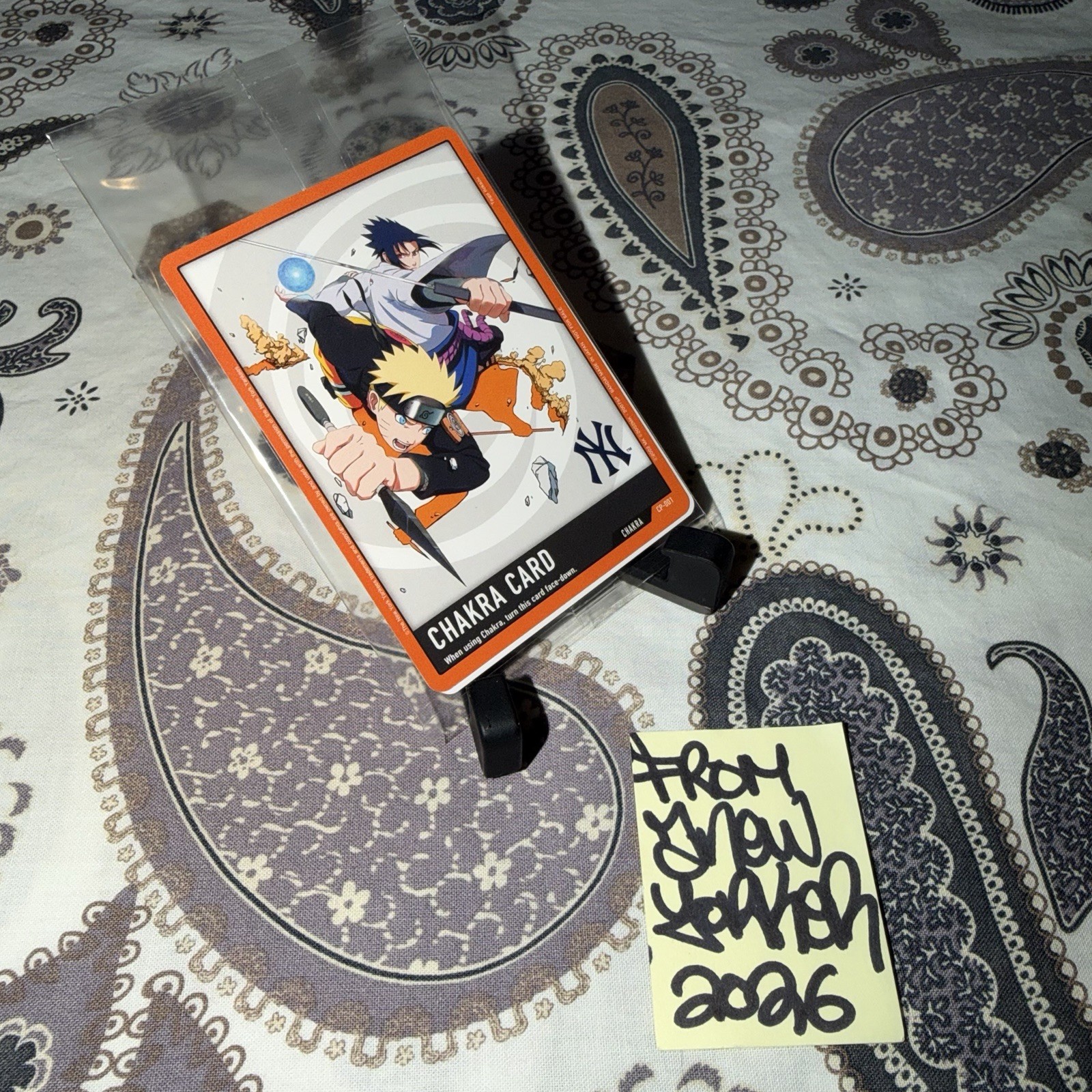 Bandai Naruto New York Yankees Chakra Card CP-001 Promo Bandai Naruto New York Yankees Chakra Card CP-001 Promo