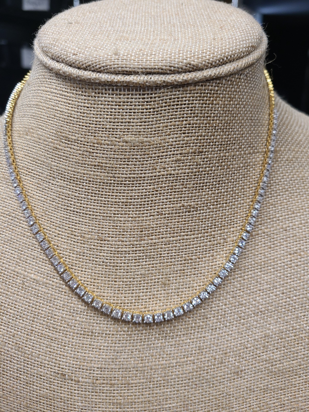KAY Lab-Grown Diamonds Necklace 3 ct tw 14K Yellow Gold-Plated Sterling Silver 1