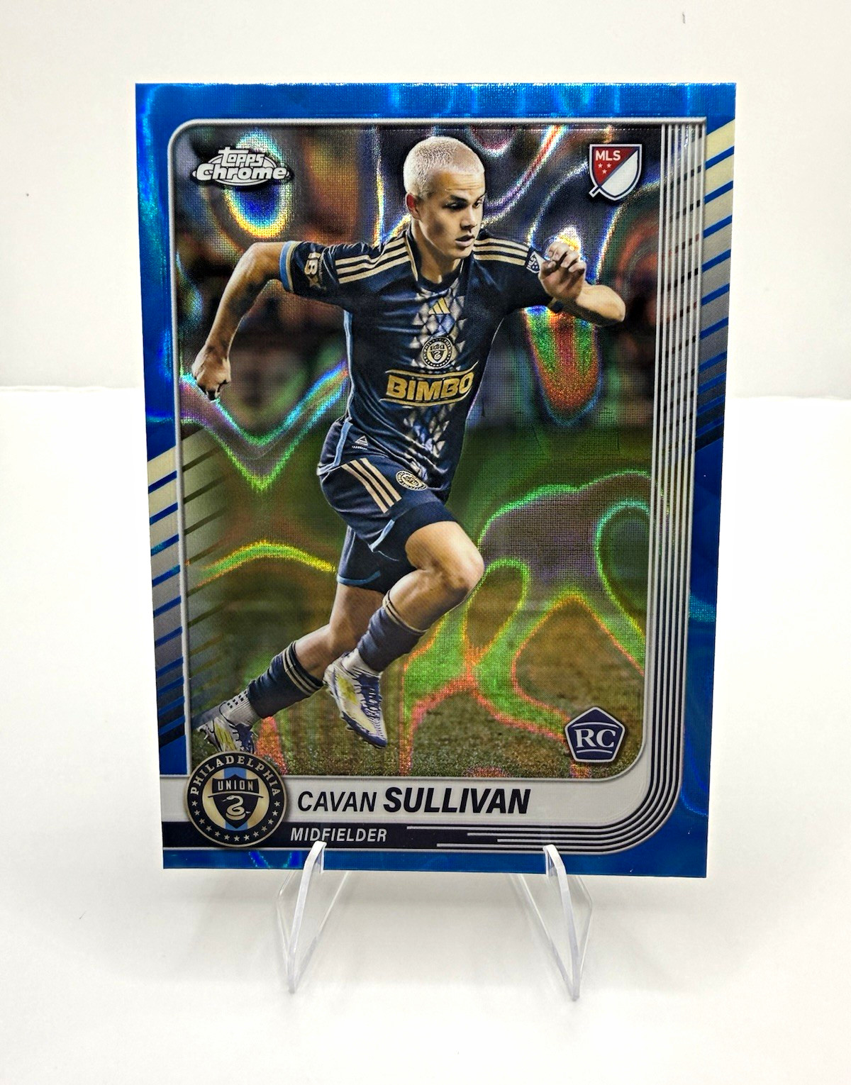 Topps Chrome MLS 2025 Cavan Sullivan Rookie Blue Lava Refractor SP #6 Union
