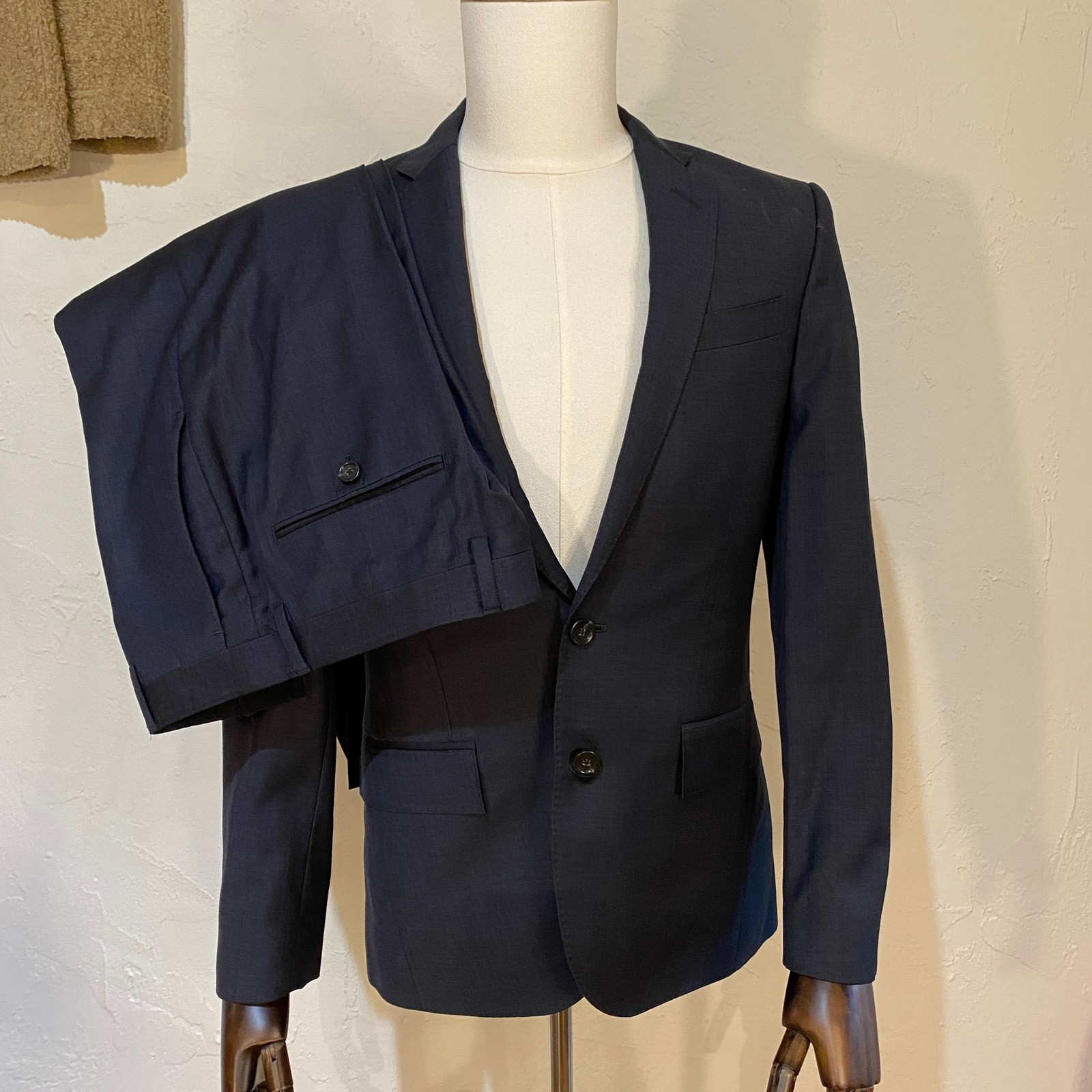 J.CREW Ludlow 2 Piece Suit 34S 30x27 Slim Fit Gray Wool Tollegno 1900 Italy