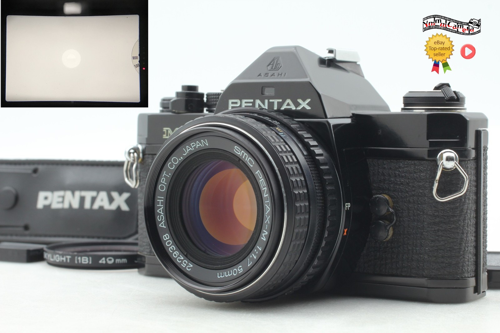 Meter Works [Near MINT] Pentax MX black 35mm Film Camera 50mm f/1.7 Lens JAPAN