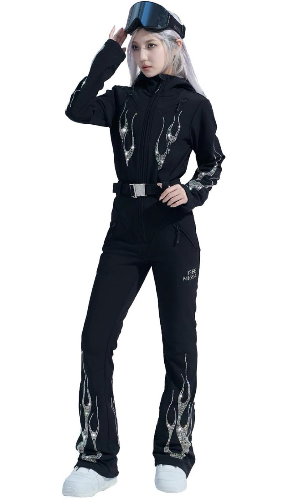 Ski Suit Women One Piece Snowsuit Slim Snow Jumpsuit Snowboard Waterproof Windpr