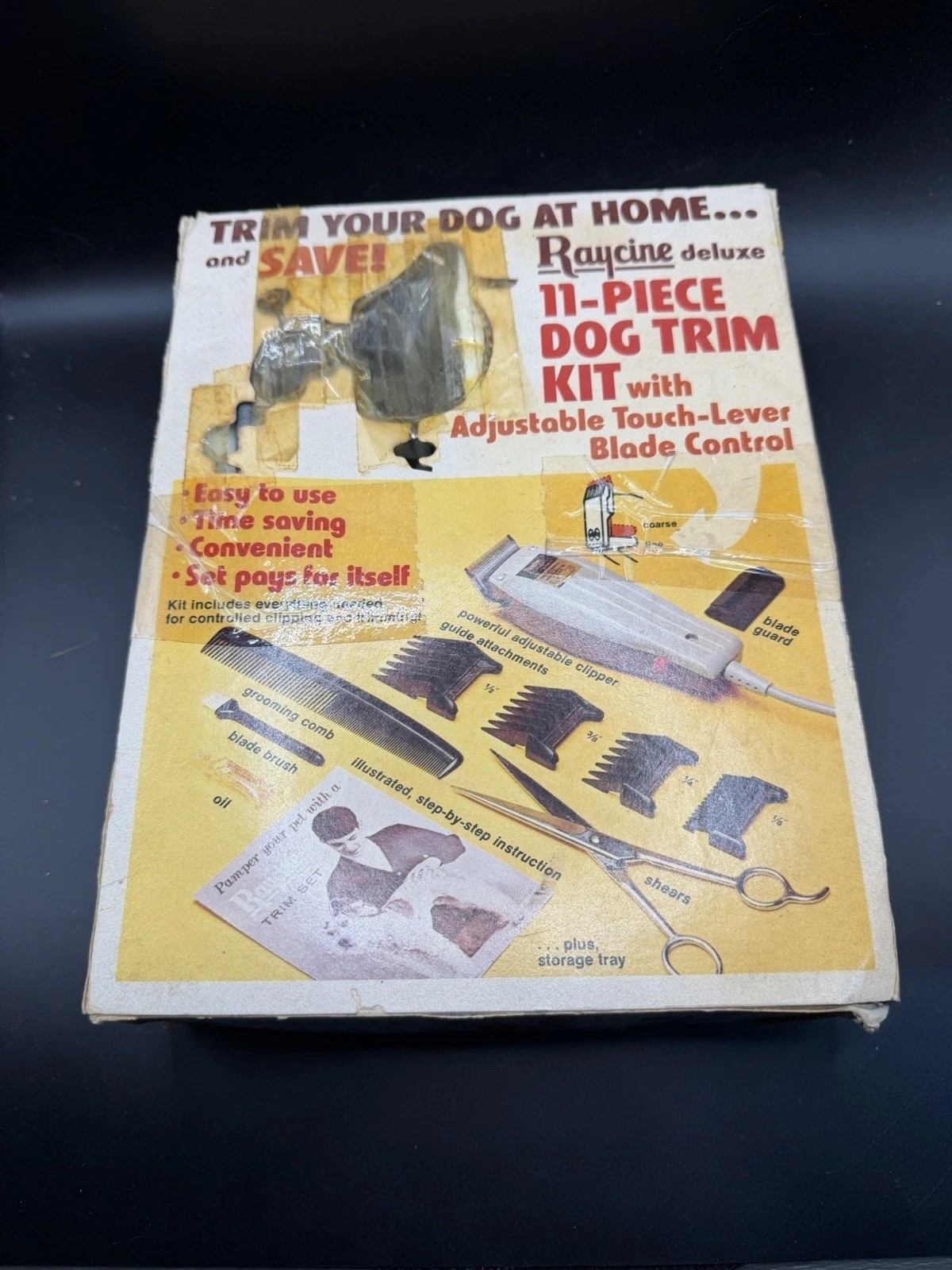 Vintage Raycine Deluxe Dog Trim Kit Clipper Model 182 Series A TESTED