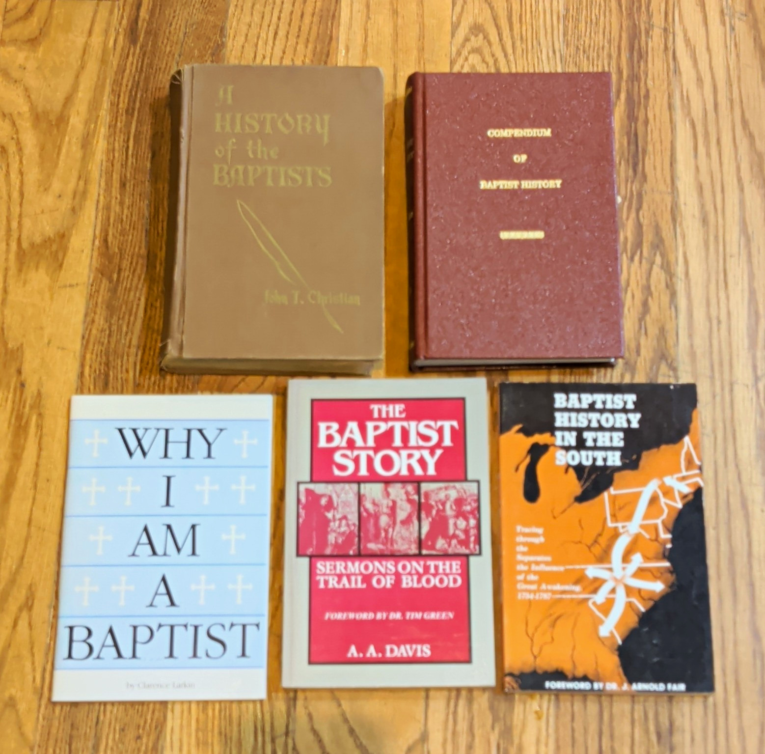Vintage Baptist History Book Lot 5 John T Christian Clarence Larkin Trail Blood