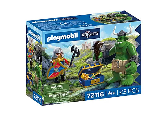 Playmobil #72116 Troll with Lion Knight Treasure - Brand New