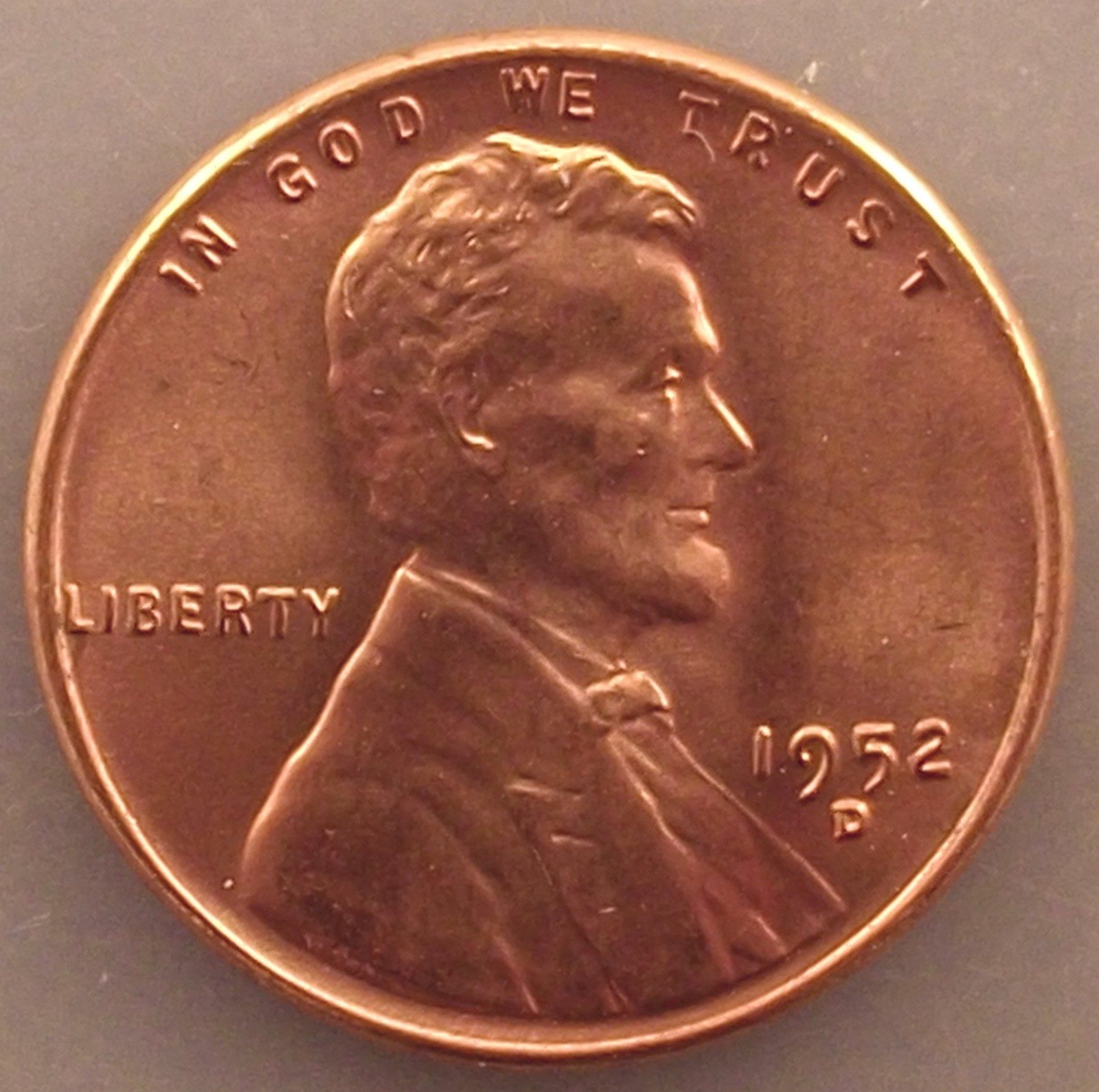 1952 D Lincoln Wheat Cent GEM BU RED Brilliant Uncirculated 1952 D Lincoln Wheat Cent GEM BU RED Brilliant Uncirculated