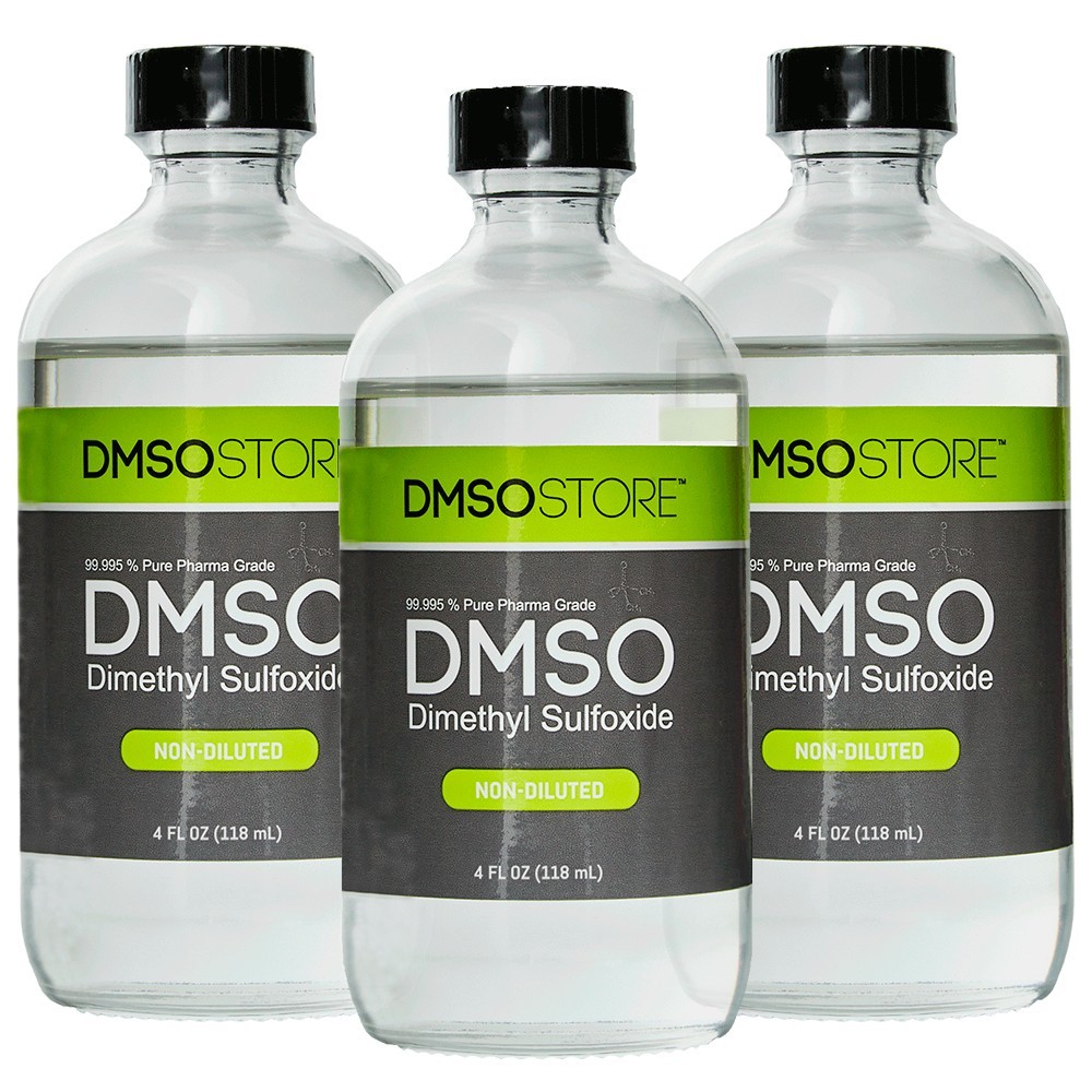 3 Bottle DMSO 4 oz Glass Bottle 99.995% Pure USP Pharma Grade Dimethyl Sulfoxide
