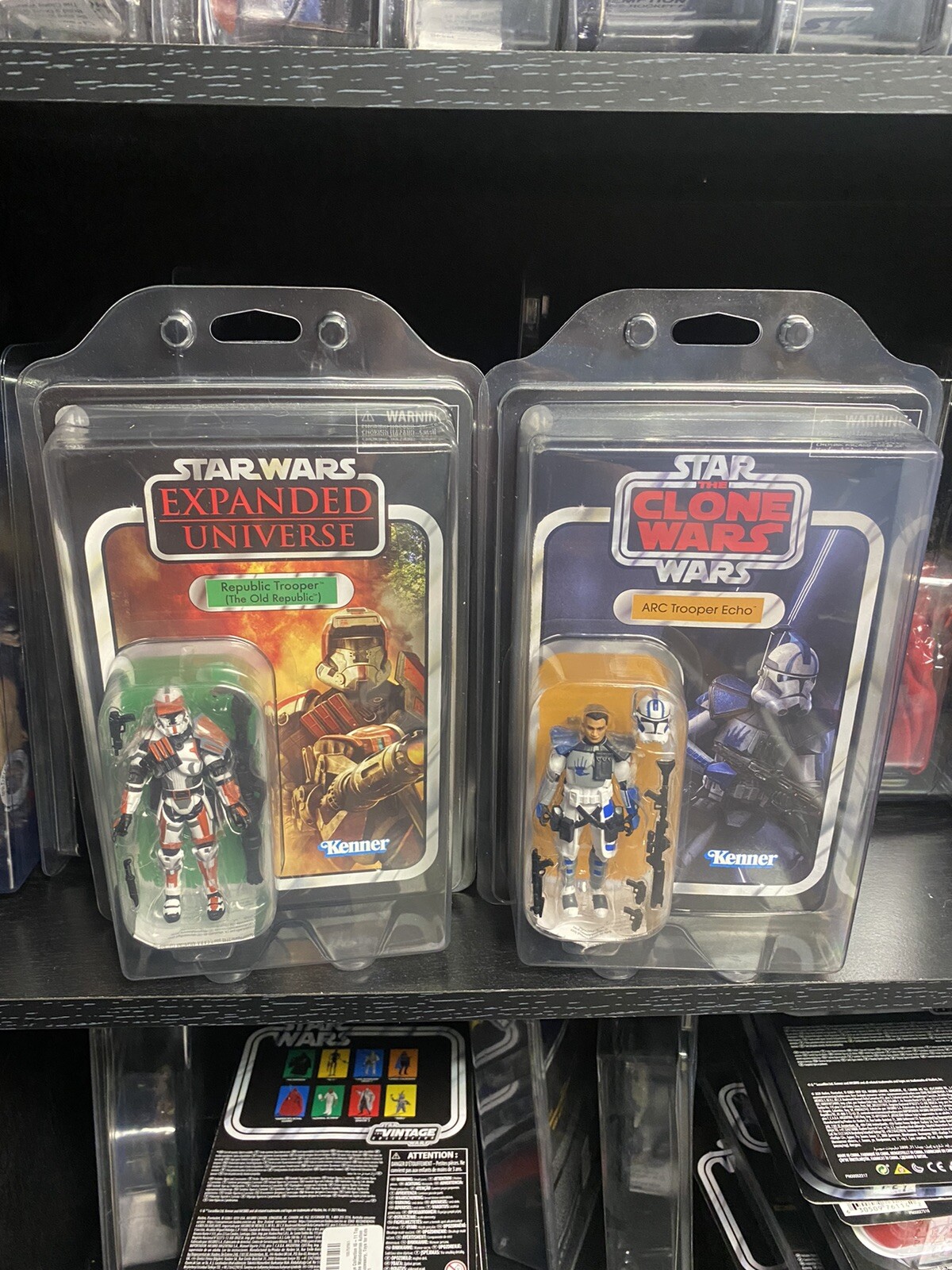 6 protective Display cases for Star Wars/GI Joe Vintage Collection,