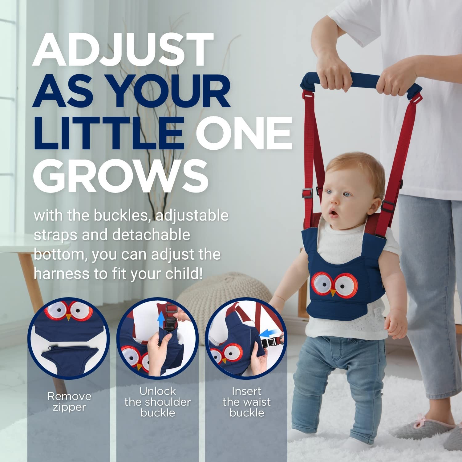 Baby Walking Harness - Handheld Kids Walker Helper for Babies 7-24 Months
