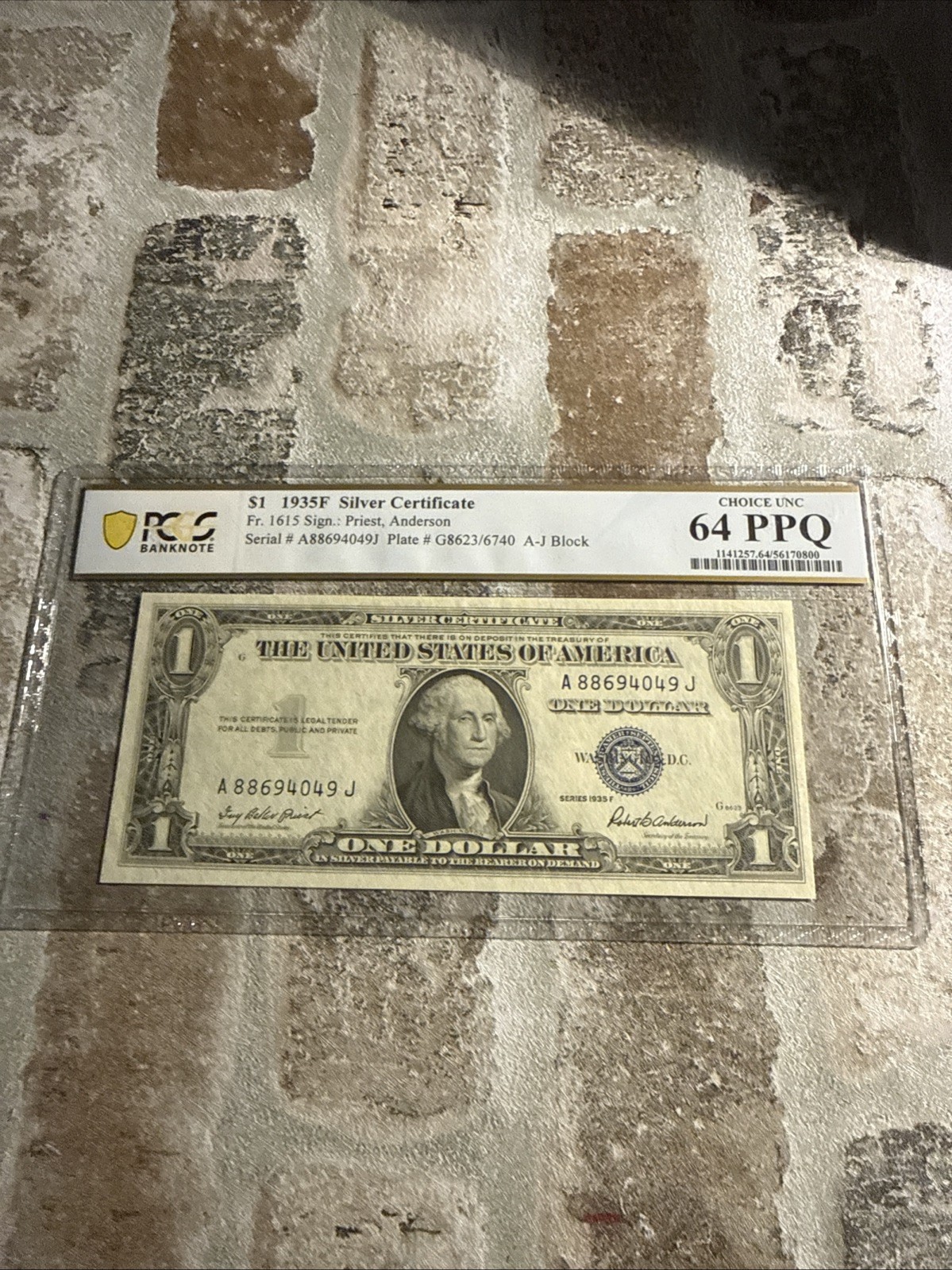 Fr.1615 1935F $1 Silver Certificate PCGS Choice Uncirculated 64 PPQ Fr.1615 1935F $1 Silver Certificate PCGS Choice Uncirculated 64 PPQ