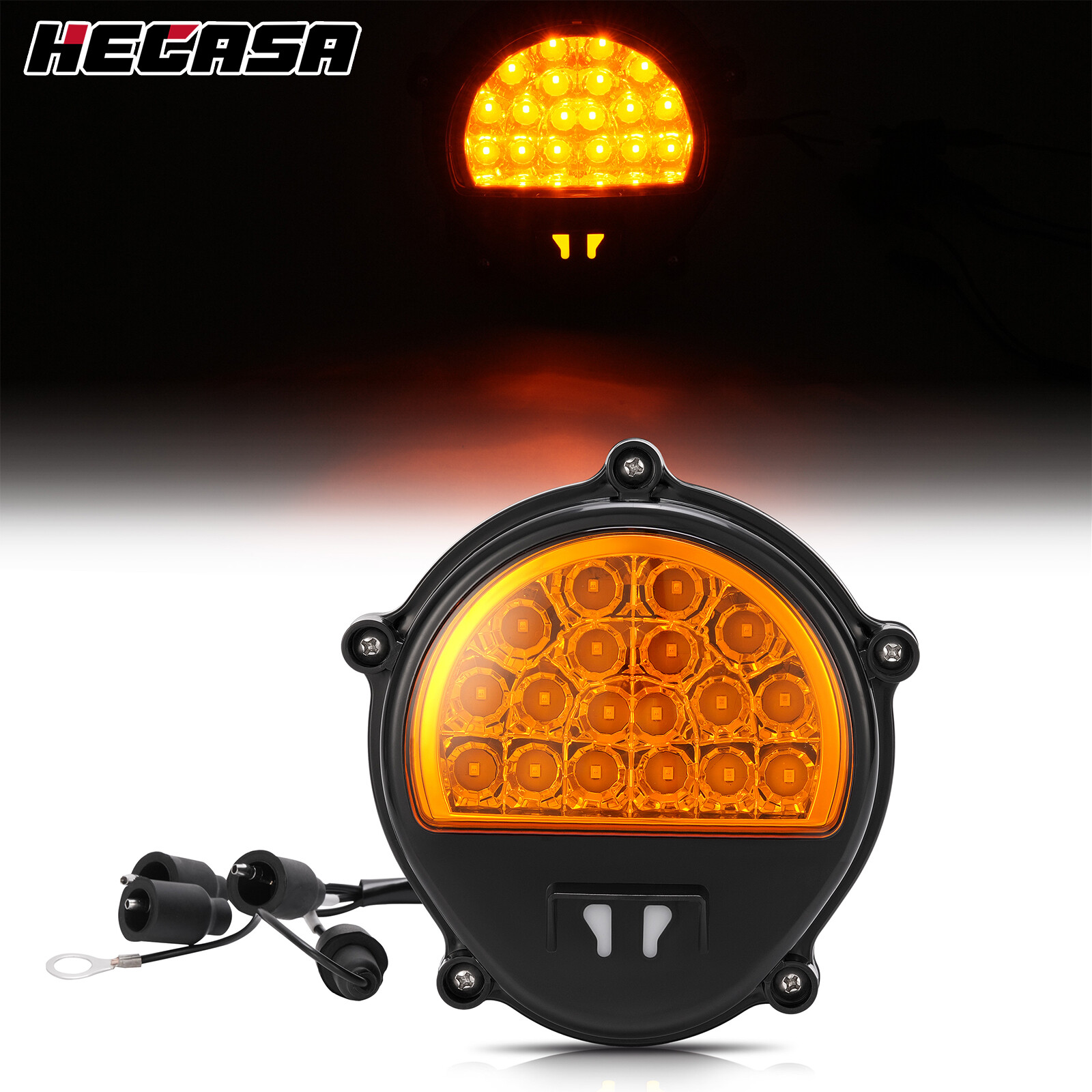 HECASA LED Front Turn Signal Light Parking Light Yellow Lens For Humvee M35 M998 HECASA LED Front Turn Signal Light Parking Light Yellow Lens For Humvee M35 M998