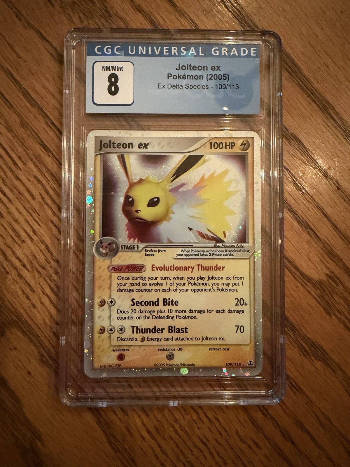 Jolteon ex 109/113 EX Delta Species OG/OLD CGC 8 PSA 9 Jolteon ex 109/113 EX Delta Species OG/OLD CGC 8 PSA 9
