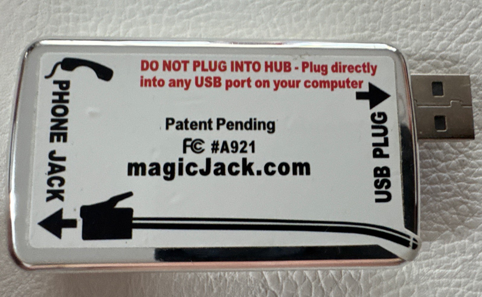 magicJack Original USB VoIP Phone Adapter Model A921 FCC — Vintage PC Telephone