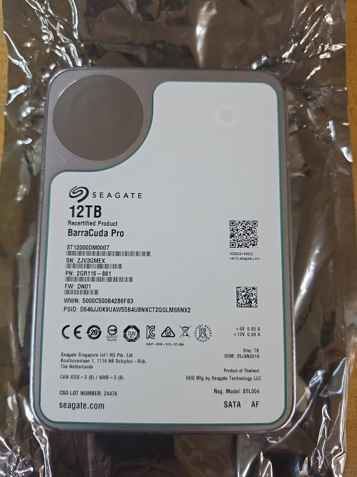 Seagate BarraCuda Pro ST12000DM0007 12TB SATA 7200RPM 2GR116-881 Recertified Seagate BarraCuda Pro ST12000DM0007 12TB SATA 7200RPM 2GR116-881 Recertified
