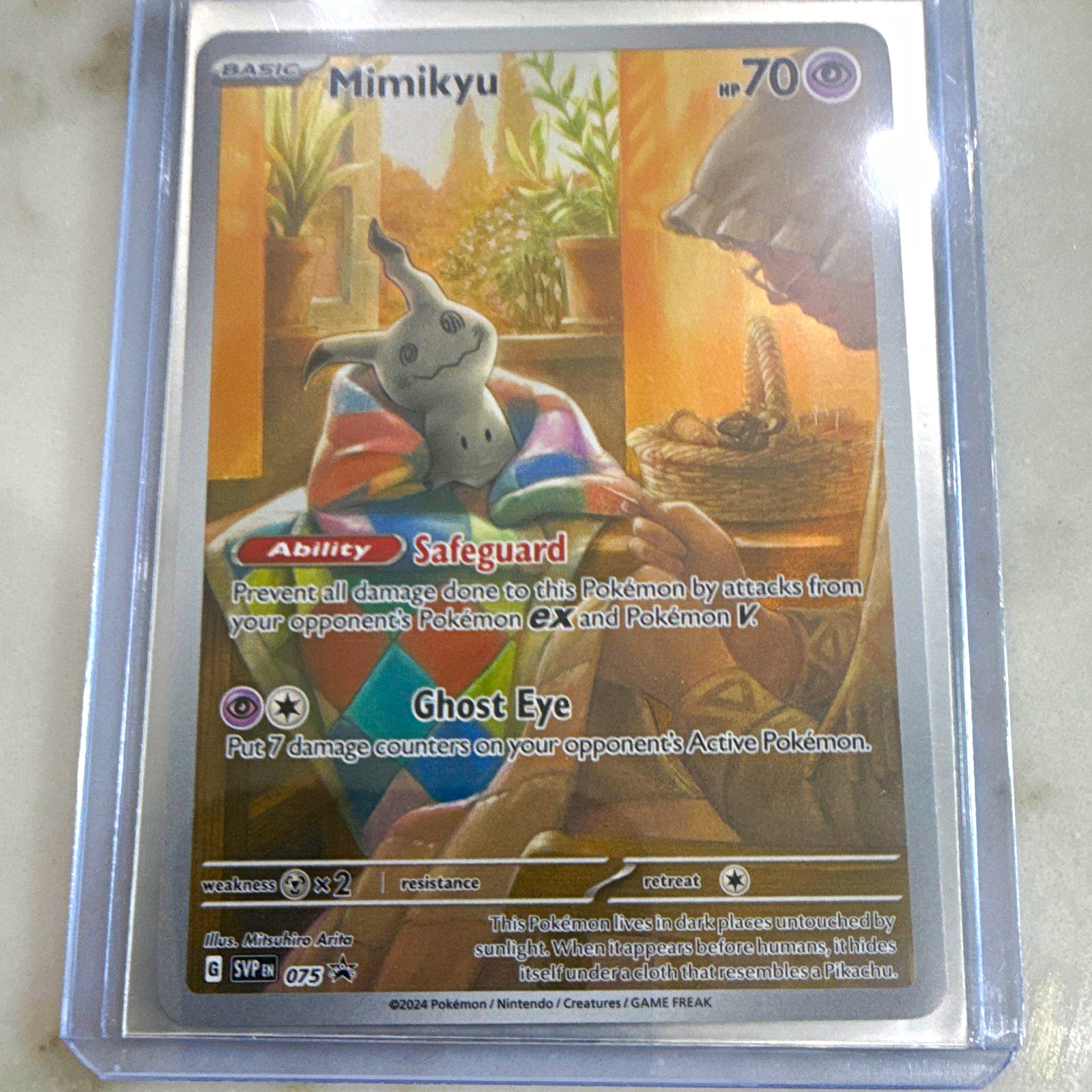 Pokemon TCG Mimikyu 075 SVP Scarlet & Violet Promo Holo 70 HP EN