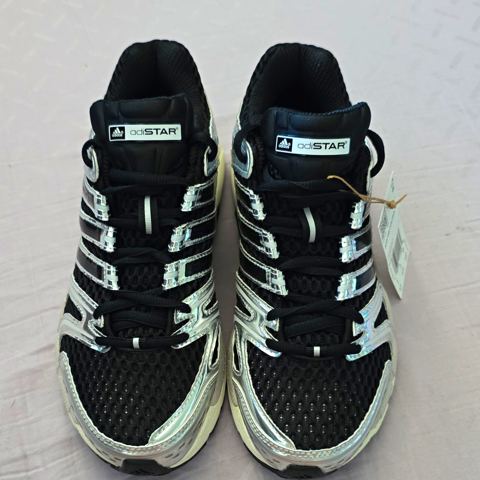 Adidas Adistar Control 5 Black Silver Mesh Low Top Lace-Up Sneaker KI4478 Adidas Adistar Control 5 Black Silver Mesh Low Top Lace-Up Sneaker KI4478