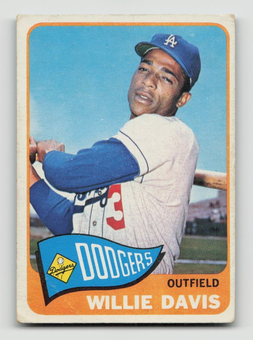 1965 TOPPS #435 WILLIE DAVIS VG-EX (CREASE ON BACK) *Hot Corner Vintage*