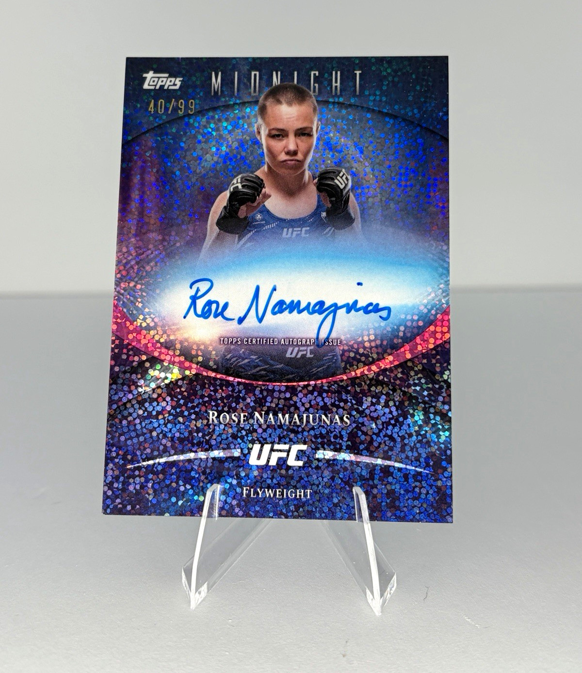 2026 Topps Midnight Rose Namajunas Auto /99 UFC On Card Autograph