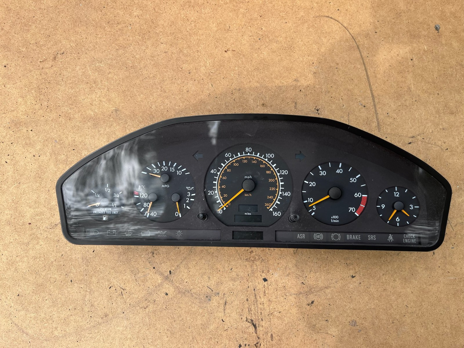 1994-1995 MERCEDES W140 S320 INSTRUMENT CLUSTER SPEEDOMETER GAUGE 110008598 OEM