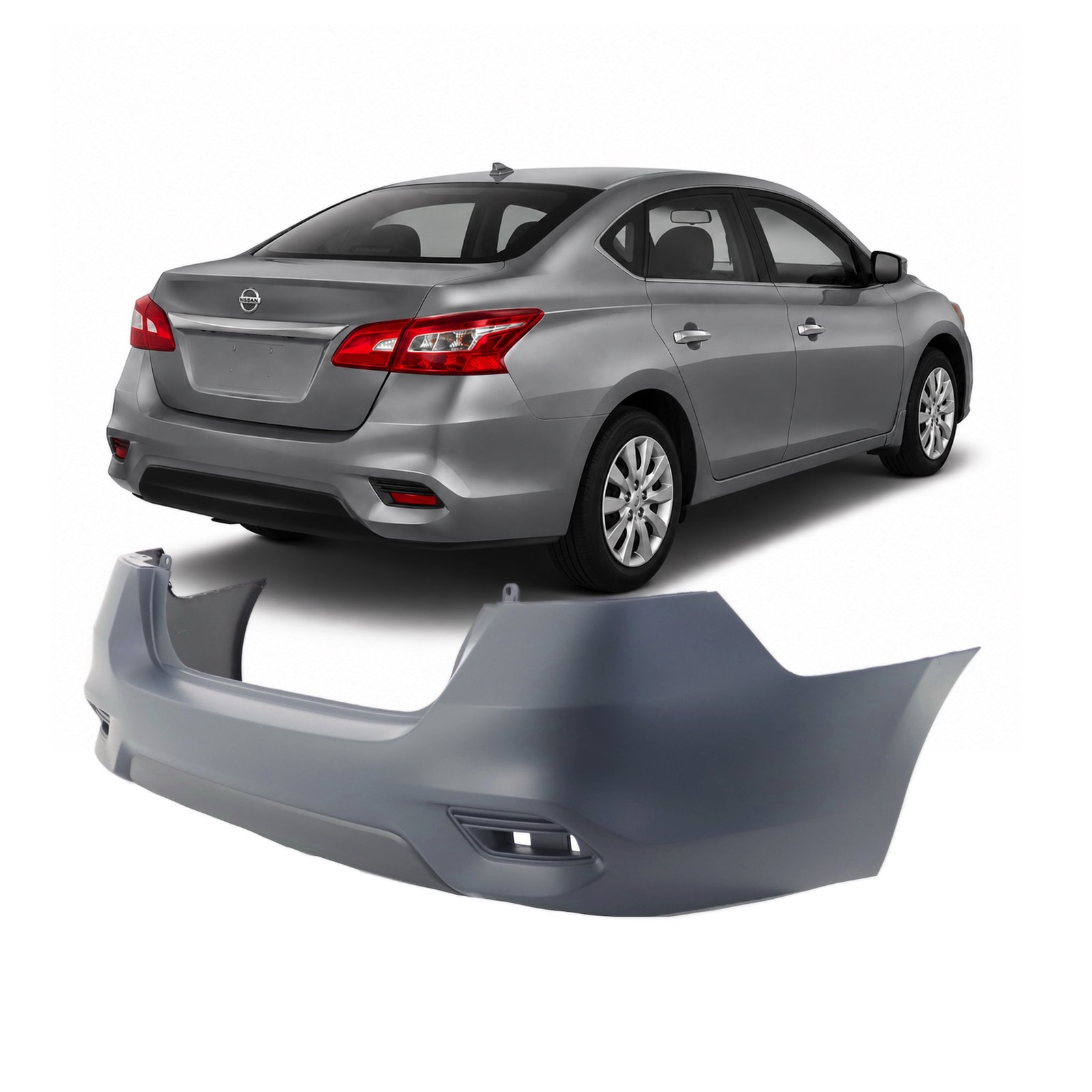 2016-2018 Nissan Sentra Sedan S SL SV Rear Bumper Cover NI1100312 850223YU0J
