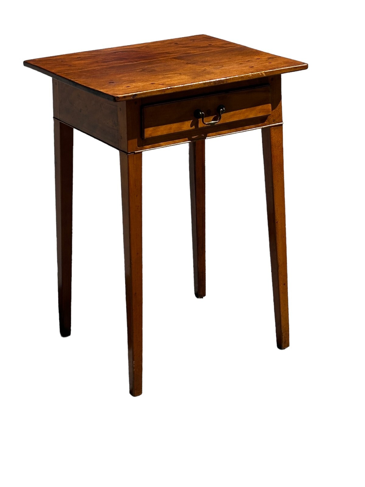 Antique Cherry table stand splayed tapered legs farm country 1820 