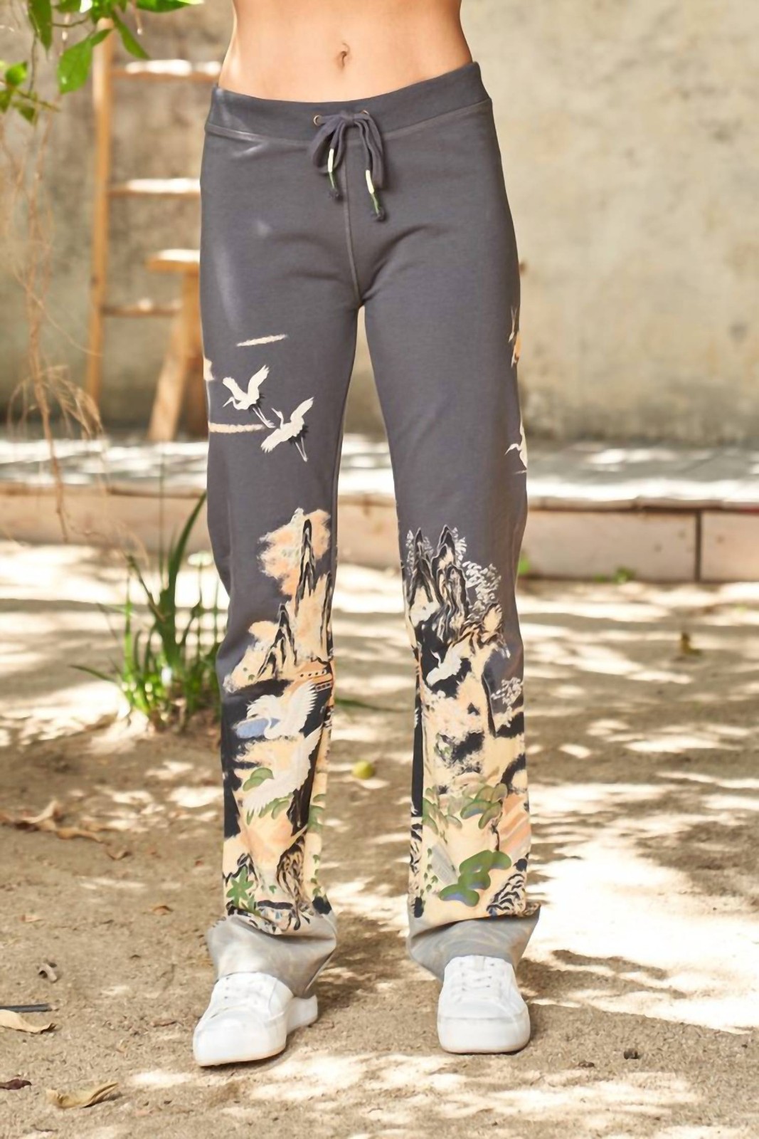 Paparazzi Women\'s Stretch Crane Print Lounge Pant Size S